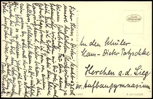 Kelbra (Kyffhäuser) Kyffhäuser Barbarossa Denkmal aus der Vogelschau 1953