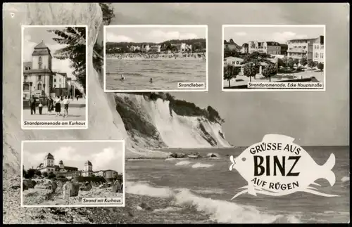 Binz (Rügen) DDR Mehrbild diversen Ortsansichten u.a. Strand Küste Ostsee 1958