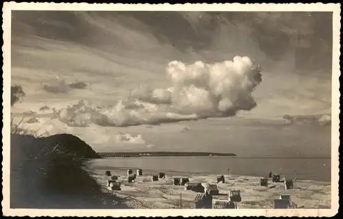 Ansichtskarte Baabe Strand - Wolken Stimmungsbild 1942 Privatfoto