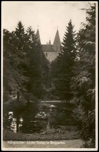 Ansichtskarte Königslutter am Elm An den Teichen im Berggarten 1934