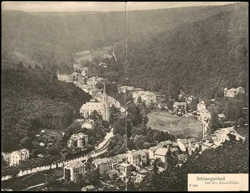 Ansichtskarte Schlangenbad Stadtpartie - Klappkarte 2-teilig 1907