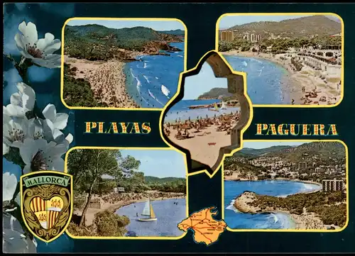 Postales Mallorca Mallorca Playas Paguera 1986