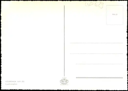 Postkaart Noordwijk Vuurtorenplein 1978