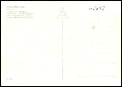 Cartoline Riccione Strandpromenade 1988