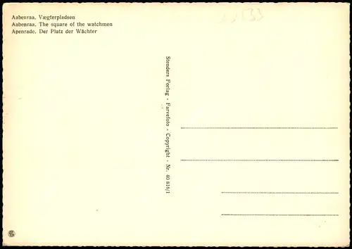 Postcard Apenrade Aabenraa Åbenrå Der Platz der Wächter 1978