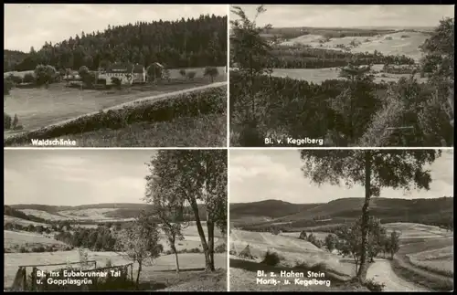 Erlbach (Vogtland) DDR Mehrbildkarte u.a. mit Waldschänke OT Eubabrunn 1968