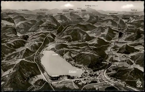 Ansichtskarte Titisee-Neustadt Landkarten AK 1961