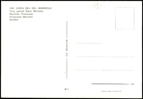 Postales Marbella Promenade Maritime 1987