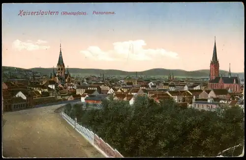 Ansichtskarte Kaiserslautern Panorama 1915 Feldpost 5. Inf.Div.
