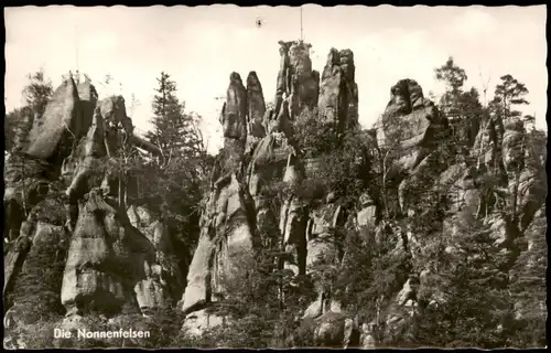 Ansichtskarte Jonsdorf Nonnenfelsen im Zittauer Gebirge 1961