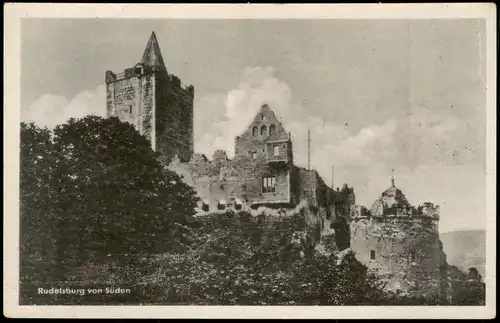 Ansichtskarte Saaleck-Bad Kösen Rudelsburg von Süden 1950