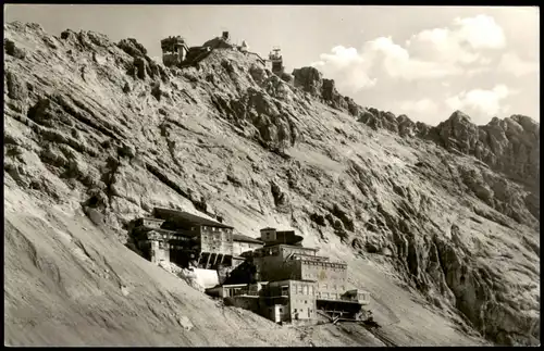 Ansichtskarte Grainau Hotel Schneeferner und Zugspitze 1971