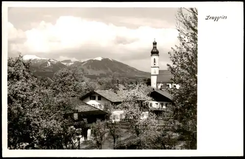 Ansichtskarte Lenggries Stadtpartie - Fotokarte 1956