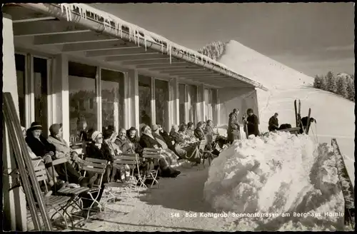 Ansichtskarte Bad Kohlgrub Sonnenterrasse am Berghaus Hörndl 1959