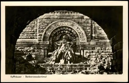 Kelbra (Kyffhäuser) Kyffhäuser Barbarossadenkmal zur DDR-Zeit 1956