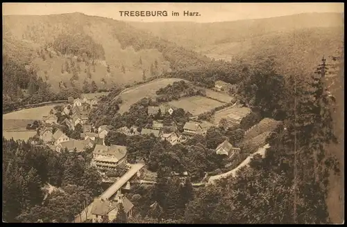 Ansichtskarte Treseburg Panorama-Ansicht, Totalansicht, Harz 1910