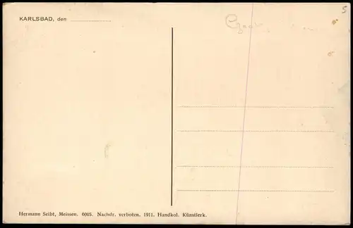 Karlsbad Karlovy Vary Alte Wiese Panorama-Ansicht Stadt Teilansicht 1910