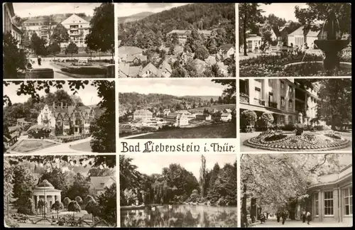 Ansichtskarte Bad Liebenstein DDR Mehrbildkarte mit Ortsansichten 1962