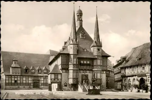 Ansichtskarte Wernigerode Rathaus 1962