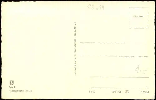 Ansichtskarte Gehlberg DDR Mehrbildkarte mit 4 Umland-Ansichten 1959