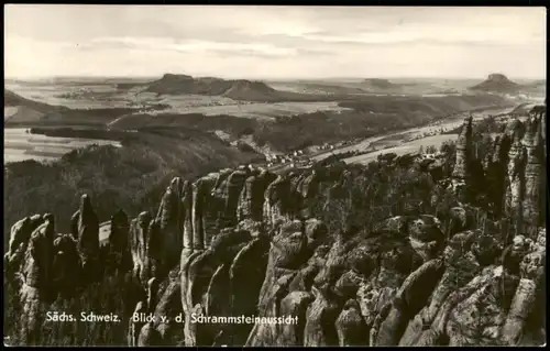 Ansichtskarte Bad Schandau Schrammsteinaussicht 1968