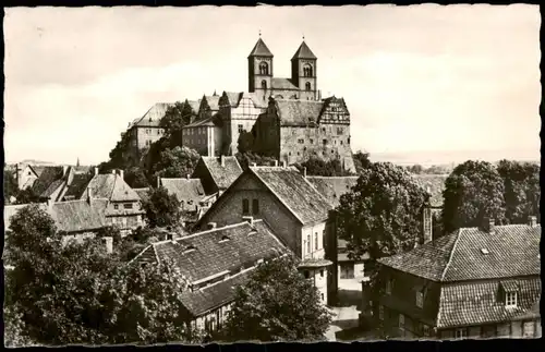 Quedlinburg Panorama-Ansicht mit Schloss u. Dom zur DDR-Zeit 1962
