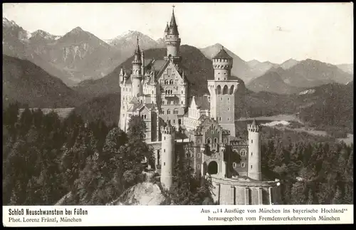 Ansichtskarte Schwangau Schloss Neuschwanstein, Castle in Bavaria 1920
