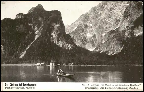Ansichtskarte .Bayern Der Königsee bei Berchtesgaden 1920