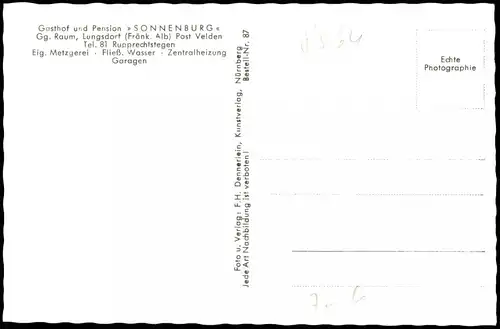 Lungsdorf-Hartenstein (Bayern) Panorama-Ansicht Ortsansicht 1940