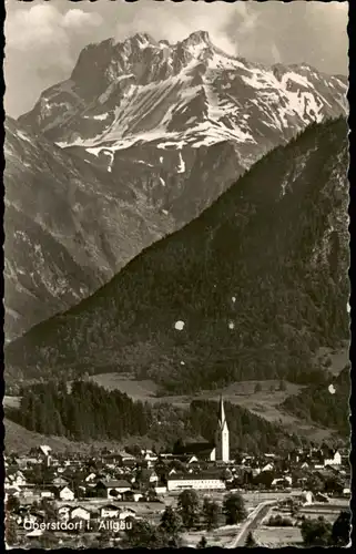 Ansichtskarte Oberstdorf (Allgäu) Stadtblick 1960