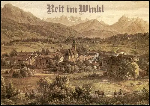 Ansichtskarte Reit im Winkl Stadt um die Jahrhundertwende Repro 1900
