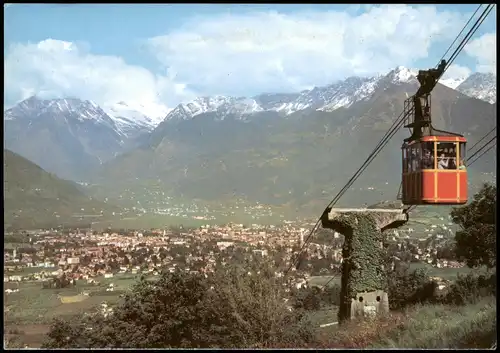 Cartoline Meran Merano mit Haflinger Seilbahn 1968