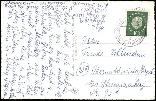 Ansichtskarte St. Peter-Ording Robbe, Strand, Straße Kiosk 1969