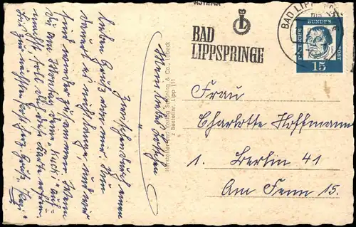 Bad Lippspringe Deutschland Nordrhein-Westfalen Bad Lippspringe 1963
