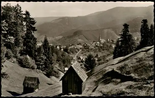 Bermersbach (Murgtal)-Forbach (Baden) Panorama-Ansicht; Murgtal Schwarzwald 1961