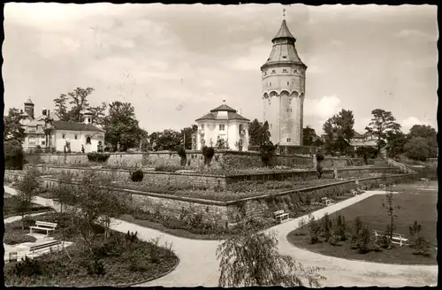 Ansichtskarte Rastatt Pagodenburg - Wasserturm mit Anlagen 1960