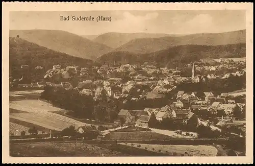 Ansichtskarte Bad Suderode Panorama Ortsansicht Harz 1920