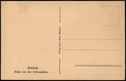 Marburg an der Lahn Panorama-Ansicht Blick von der Schwanallee 1920