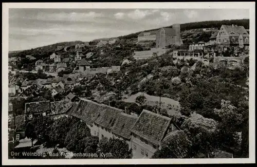Ansichtskarte Bad Frankenhausen Panorama-Ansicht Partie "Der Weinberg" 1930