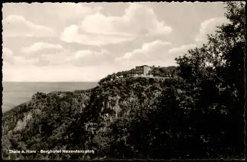 Ansichtskarte Thale (Harz) Berghotel "Hexentanzplatz" 1961