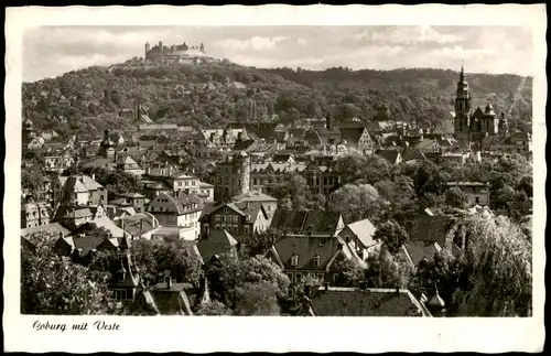 Ansichtskarte Coburg Panorama-Ansicht mit Veste 1956