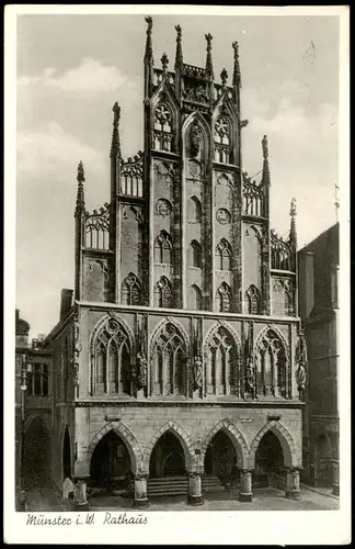 Ansichtskarte Münster (Westfalen) Rathaus 1957