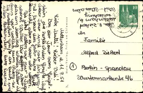 Ansichtskarte .Bayern Bayern (Allgemein) Partie am Geigelstein 1951