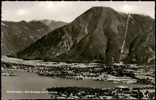 Fotokarte Rottach-Egern, Bad Wiessee mit Wallberg Panorama-Ansicht 1960