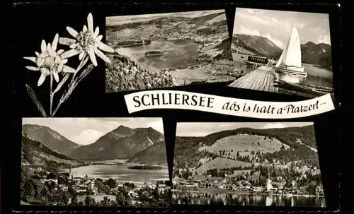 Ansichtskarte Schliersee Mehrbildkarte mit 4 Ortsansichten 1966