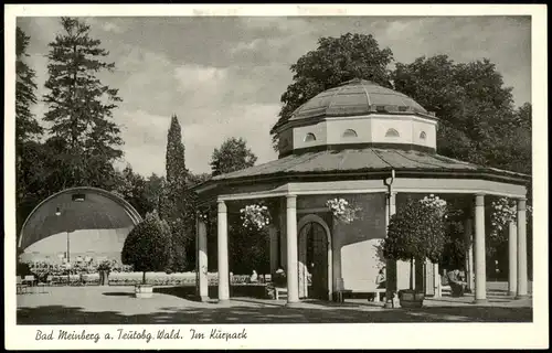 Ansichtskarte Horn-Bad Meinberg Kuranlagen Partie im Kurpark 1951