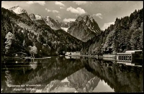 Ansichtskarte Garmisch-Partenkirchen Riessersee mit Waxenstein 1965