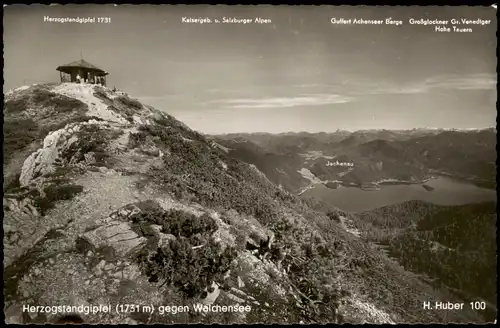Ansichtskarte Kochel am See Berg Herzogstand (1731 m) gegen Walchensee 1955