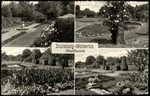 Meiderich-Beeck-Duisburg Mehrbildkarte 4 Ansichten Stadtpark Meiderich 1956