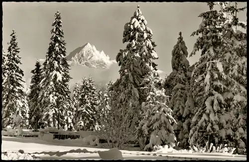 Ansichtskarte Bayrischzell Winter Landschaft am Wendelstein (1838 m) 1960